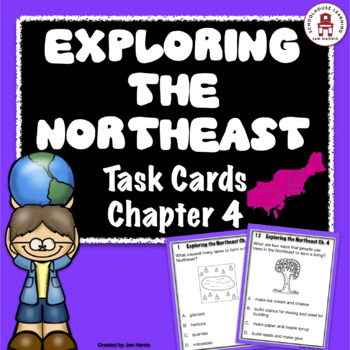 Preview of Exploring The Northeast Task Cards - Harcourt Chapter 4
