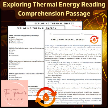 Preview of Exploring Thermal Energy: Informative Reading Passage and Interactive Questions