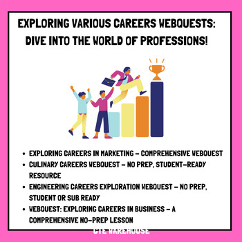 Preview of Exploring Various Careers WebQuests: Dive into the World of Professions!
