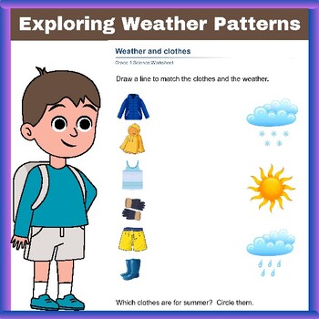 Preview of Exploring Weather Patterns: Grade 1 Worksheets