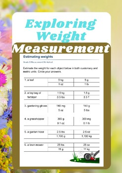 Preview of Exploring Weight Measurement: Grade 5 Worksheets