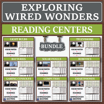 Preview of Exploring Wired Wonders: Reading Centers Bundle