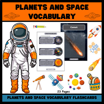 Preview of Exploring the Cosmos: Space Vocabulary Flashcards for Science Teachers