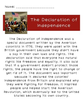 Preview of Exploring the Declaration of Independence: Engaging Middle School Resource for A