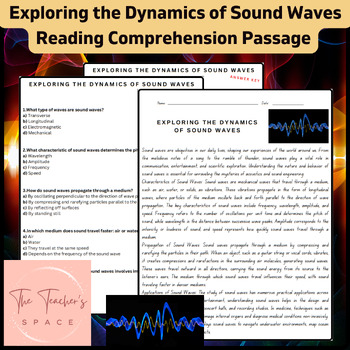Preview of Exploring the Dynamics of Sound Waves Reading Comprehension Passage