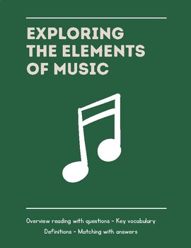 Preview of Exploring the Elements of Music - Elements of Music Overview