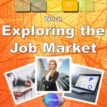 Preview of Exploring the Job Market / Complete ESL Business Lesson for CEFR B2 Learners