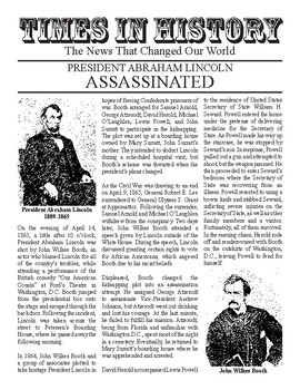 Preview of Exploring the Legacy of Abraham Lincoln: Printable Newspaper