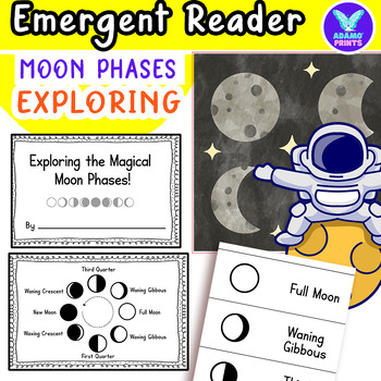 Preview of Exploring the Moon Phases - Science Emergent Reader Kindergarten & First Grade