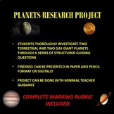 Planets Research Project (Astronomy and Solar System)