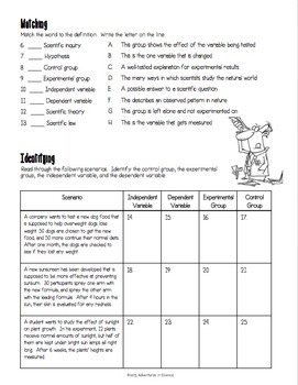 scientific method worksheet grade 7