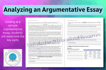 Preview of Exploring the parts of an Argumentative Essay