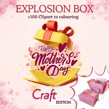 Preview of Explosion Box! - Mother’s day Crafts gift card Craftivity Spring Back to School