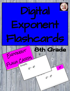 Preview of Exponent Digital FlashCards