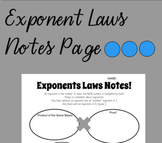 Exponent Laws Notes