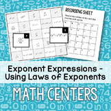 Exponent Match & Cover Game - Math Center Activities