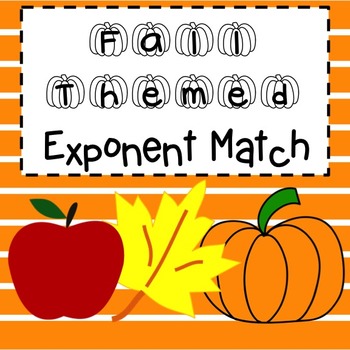 Preview of Exponent Match Fall Themed