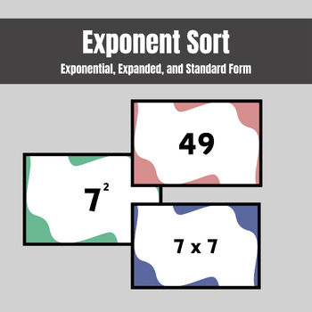 Preview of Exponent Match- exponential, expanded, and standard form