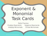 Exponent & Monomial Task Cards