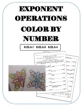 Preview of Exponent Operations Color By Number
