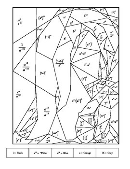 Preview of Exponent Properties Coloring Page