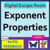 Exponent Properties - Digital Math Escape Room Activity - 