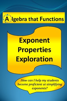 Preview of Exponent Properties:Exploring & Applying Properties of Exponents *DISTANCE LEARN