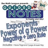 Exponent Properties: Power of a Power, Negative and Zero R