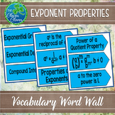 Exponent Properties Word Wall
