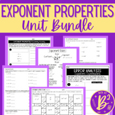 Exponents Properties and Expressions Bundle