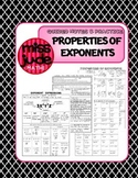 Exponent Properties for Algebra [guided notes, warm-up, practice]
