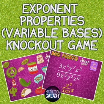 Preview of Exponent Properties with Variable Bases Review Activity