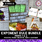 Exponent Rule Bundle (Part 1 and 2)