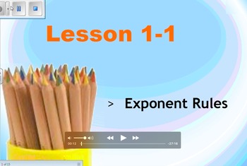 Preview of Exponent Rules