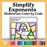 Exponent Rules Color by Code - Halloween Themed! #time4flowers