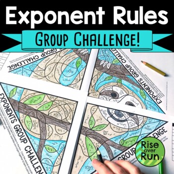 Preview of Exponent Rules Coloring Activity for Practice