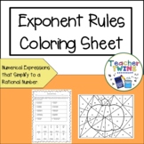 Simplify Numerical Expressions Using Exponent Rules Colori