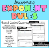 Exponent Rules Discovery Activity | Exponent Properties