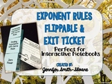 Properties of Exponents Foldable Lesson Exit Ticket and Practice