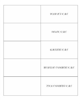 Preview of Laws of Exponents (Exponents Properties) - Foldable