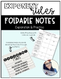 Exponent Rules Foldable (Exploration Notes and Practice)