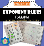 Exponent Rules Foldable - PDF + EASEL