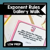 Exponent Rules Gallery Walk Activity - Laws of Exponents -