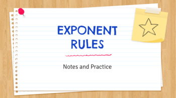Preview of Exponent Rules Google Slides Presentation
