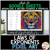 Google Sheets Digital Pixel Art Math Exponent Rules | Laws