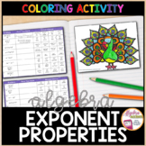 Exponent Rules | Laws of Exponents Coloring Activity
