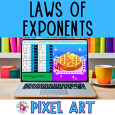 Exponent Rules/Laws of Exponents Pixel Art Digital Math Activity