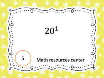 Preview of Exponent Rules - Laws of Exponents - Task Cards