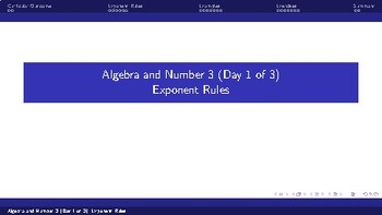 Preview of Exponent Rules (Math 10C AN3 Day 1 of 3)