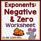 Exponent Rules Negative and Zero Worksheet